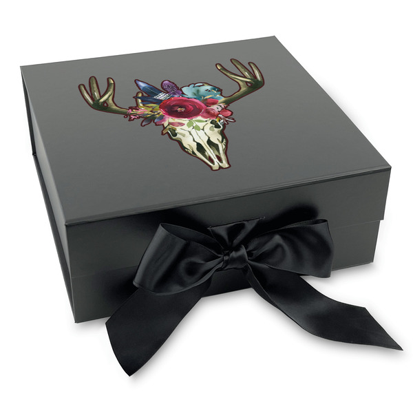 Custom Boho Gift Box with Magnetic Lid - Black