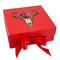 Boho Gift Boxes with Magnetic Lid - Red - Front