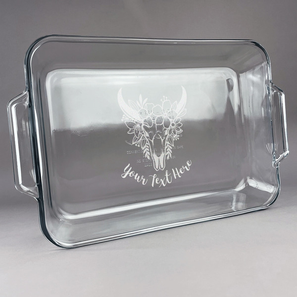 Custom Boho Glass Baking and Cake Dish (Personalized)