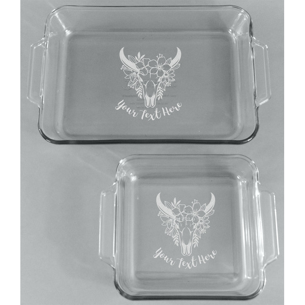 Boho Glass Baking Dish Set - FRONT