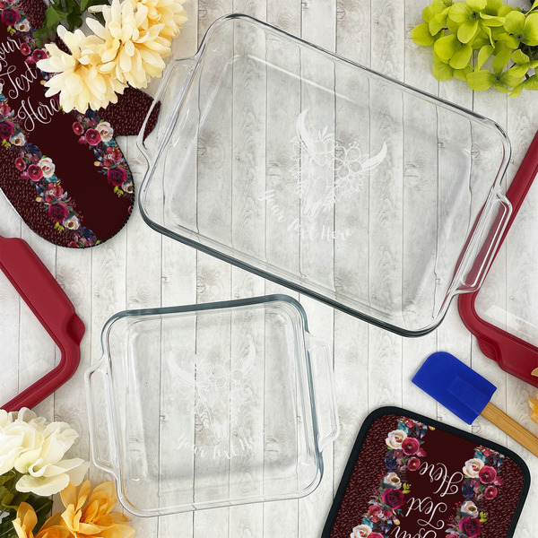Boho Glass Baking Dish Set - LIFESTYLE