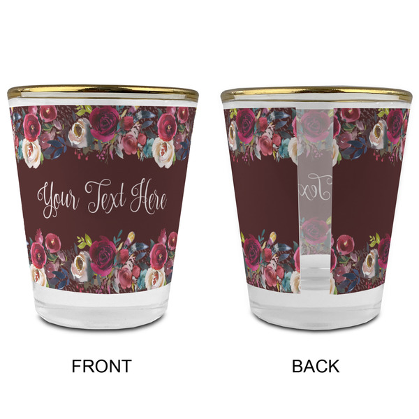 Boho Glass Shot Glass - with gold rim - APPROVAL