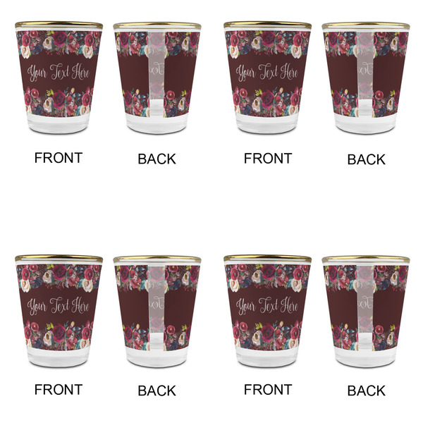 Boho Glass Shot Glass - with gold rim - Set of 4 - APPROVAL