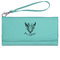 Boho Ladies Wallet - Leather - Teal - Front View