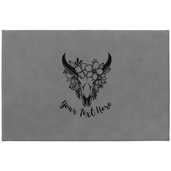 Boho Large Engraved Gift Box with Leather Lid - Approval