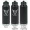 Boho Laser Engraved Water Bottles - 2 Styles - Front & Back View