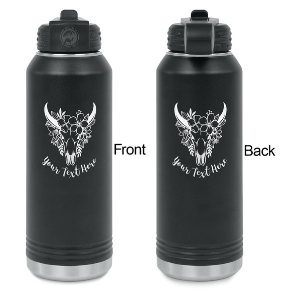 Boho Laser Engraved Water Bottles - Front & Back Engraving - Front & Back View