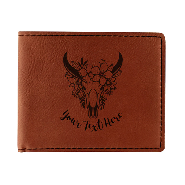 Custom Boho Leatherette Bifold Wallet - Single Sided (Personalized)