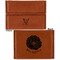 Boho Leather Business Card Holder - Front Back