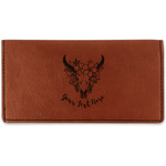 Boho Leatherette Checkbook Holder - Single Sided (Personalized)