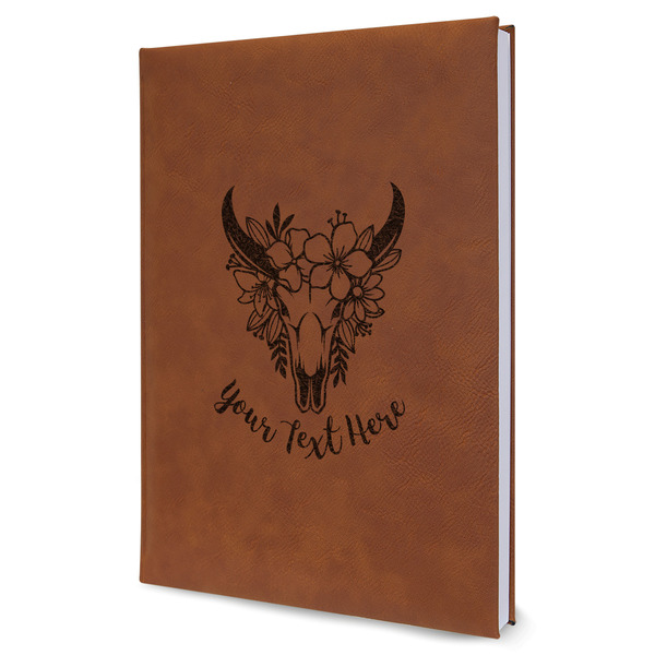 Custom Boho Leather Sketchbook - Large - Double Sided (Personalized)