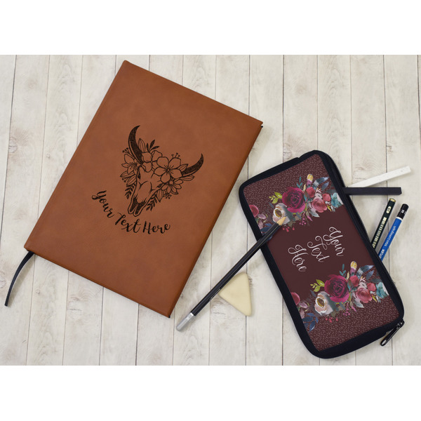 Boho Leather Sketchbook - Large - Double Sided - In Context