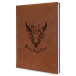 Boho Leather Sketchbook - Large - Single Sided (Personalized)