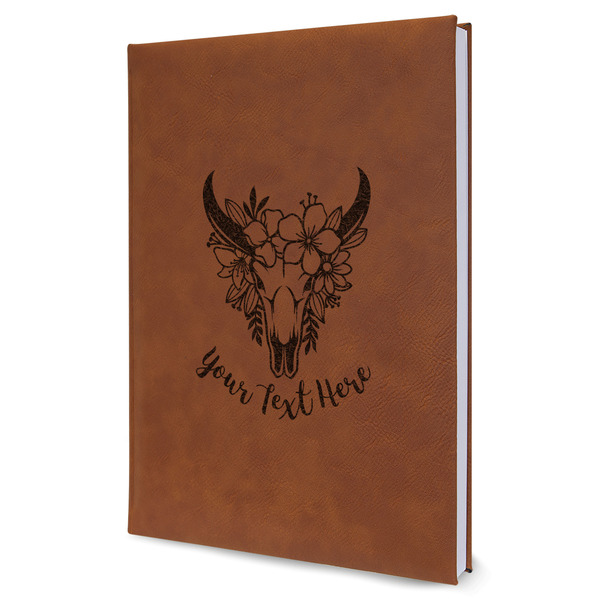Custom Boho Leatherette Journal - Large - Single Sided (Personalized)