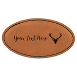 Boho Leatherette Oval Name Badge with Magnet (Personalized)