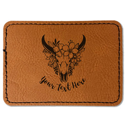 Boho Faux Leather Iron On Patch - Rectangle (Personalized)