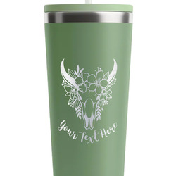 Boho RTIC Everyday Tumbler with Straw - 28oz - Light Green - Single-Sided (Personalized)