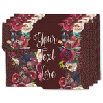 Boho Double-Sided Linen Placemat - Set of 4 w/ Name or Text