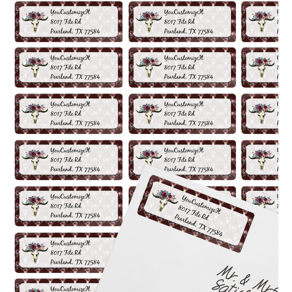 Boho Mailing Label on Envelope - Multiple Labels