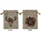 Boho Medium Burlap Gift Bag - Front & Back (Personalized)