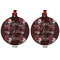 Boho Metal Ball Ornament - Front and Back
