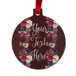 Boho Metal Ball Ornament - Double Sided w/ Name or Text