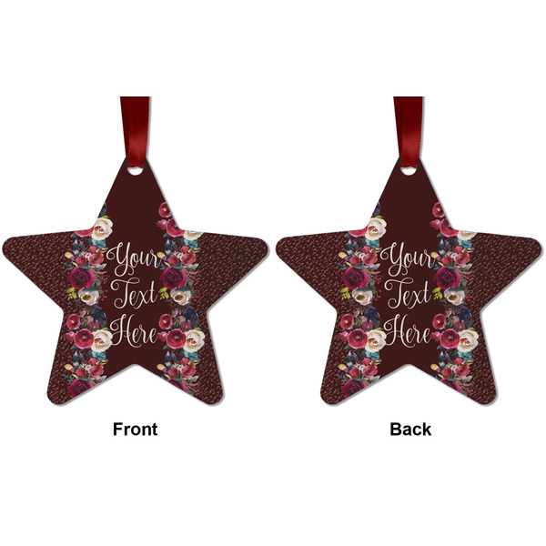 Boho Metal Star Ornament - Front and Back