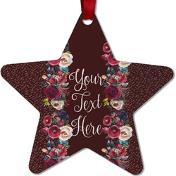 Boho Metal Star Ornament - Double Sided w/ Name or Text