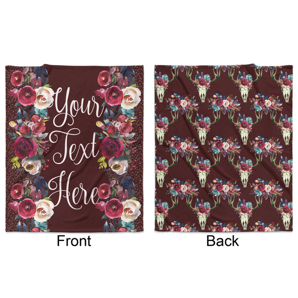 Boho Minky Blanket - 50"x60" - Double Sided - Front & Back