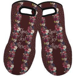 Boho Neoprene Oven Mitts - Set of 2 w/ Name or Text