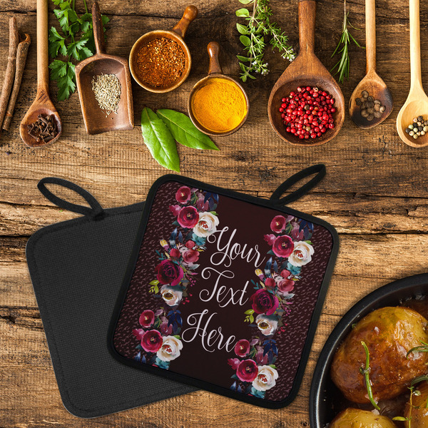 Boho Neoprene Pot Holder - Set of 2  LIFESTYLE (Flatlay)