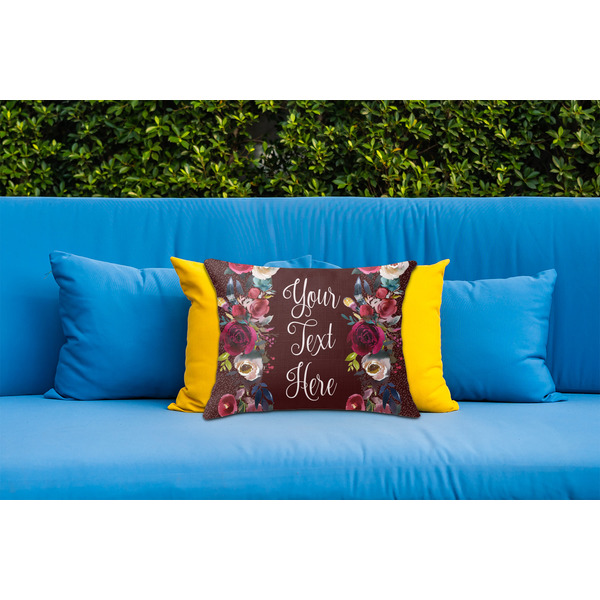 Boho Outdoor Throw Pillow  - LIFESTYLE (Rectangular - 20x14)