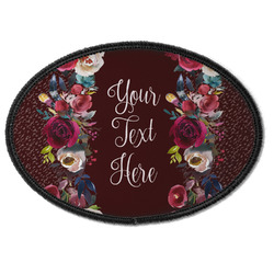 Boho Iron On Oval Patch w/ Name or Text