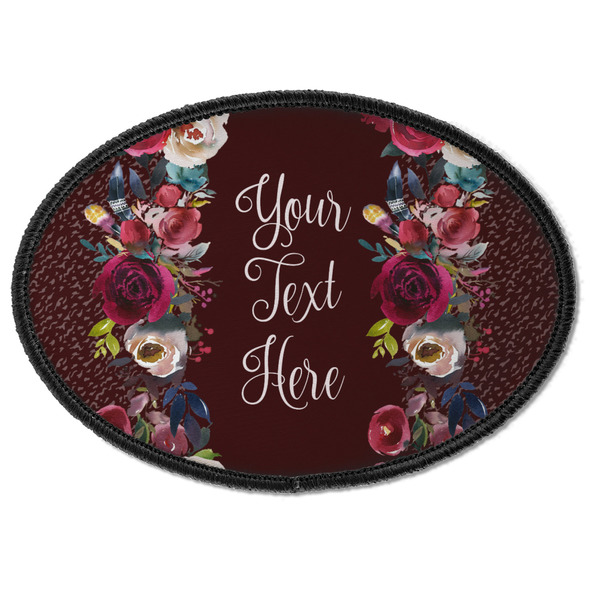 Custom Boho Iron On Oval Patch w/ Name or Text