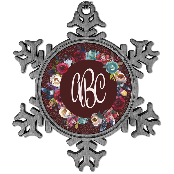 Custom Boho Vintage Snowflake Ornament (Personalized)