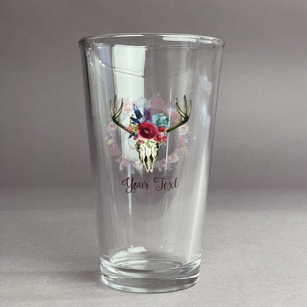 Custom Boho Pint Glass - Full Color Logo (Personalized)