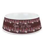 Boho Plastic Dog Bowl - Medium (Personalized)