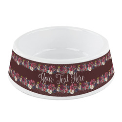 Boho Plastic Dog Bowl - Small (Personalized)