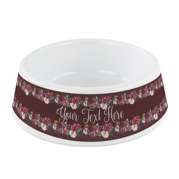 Custom Boho Plastic Dog Bowl - Small (Personalized)