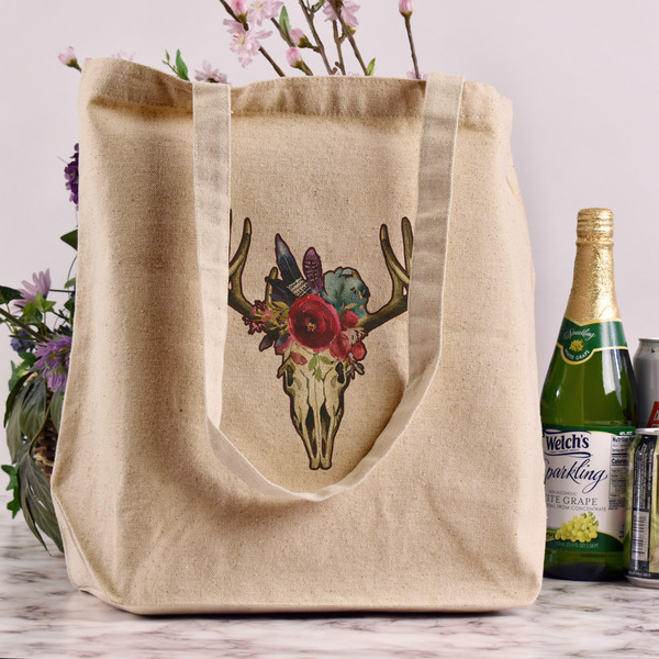 Boho Reusable Cotton Grocery Bag - In Context