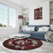 Boho Round Area Rug - IN CONTEXT