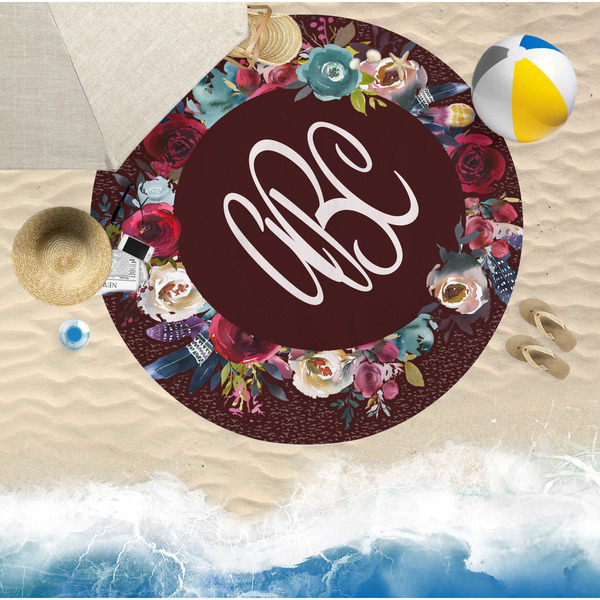 Boho Round Beach Towel Lifestyle