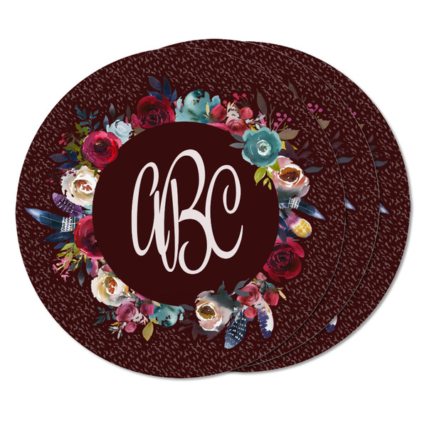 Boho Round Fridge Magnet - THREE