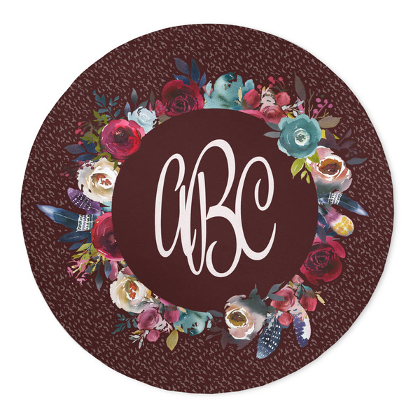 Custom Boho 5' Round Indoor Area Rug (Personalized)