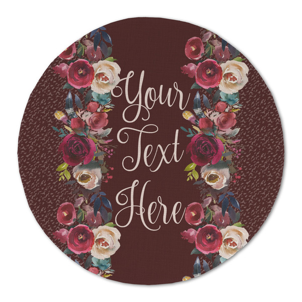 Boho Round Linen Placemats - FRONT (Double Sided)