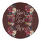 Boho Round Linen Placemats - FRONT (Double Sided)