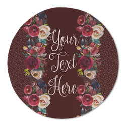 Boho Round Linen Placemat - Single Sided (Personalized)