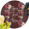 Boho Round Linen Placemats - Front (w flowers)