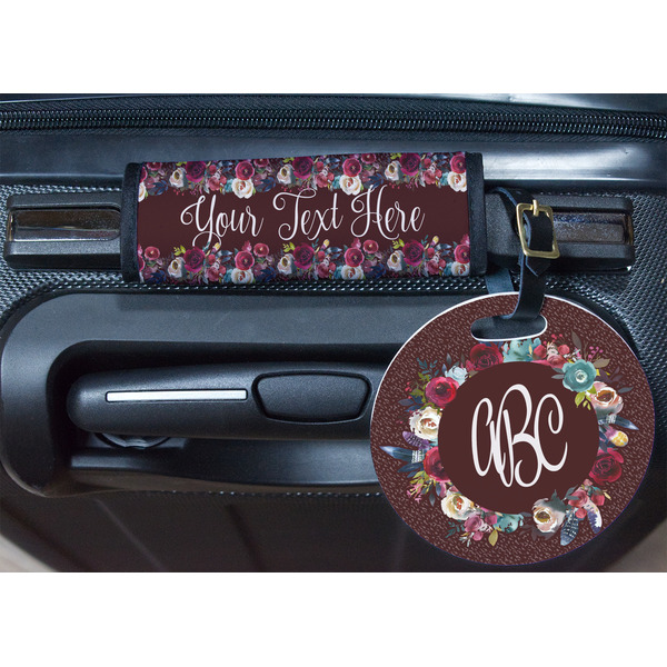 Boho Round Luggage Tag & Handle Wrap - In Context