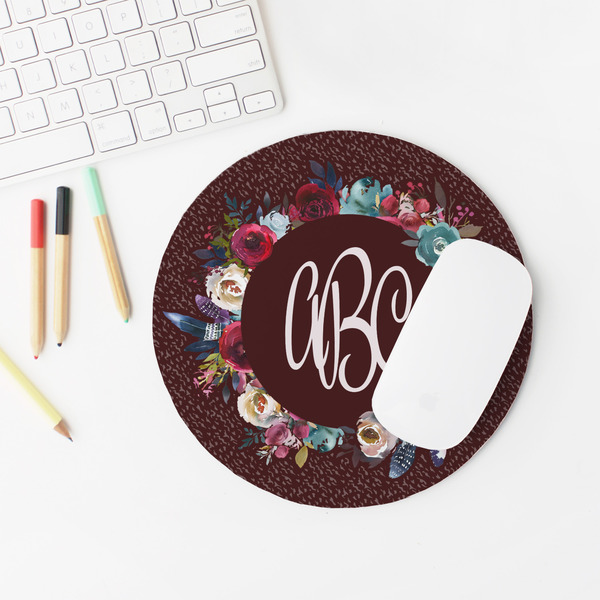 Boho Round Mousepad - LIFESTYLE 2